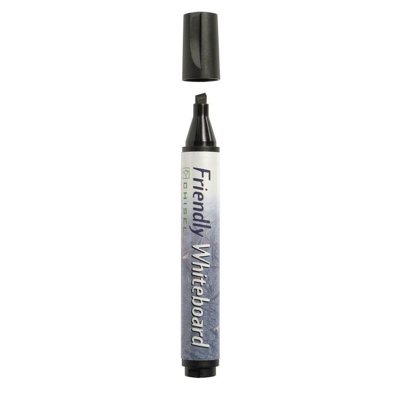 Whiteboardpenna Friendly Snedskuren Svart 2-5mm, 10 st/fp