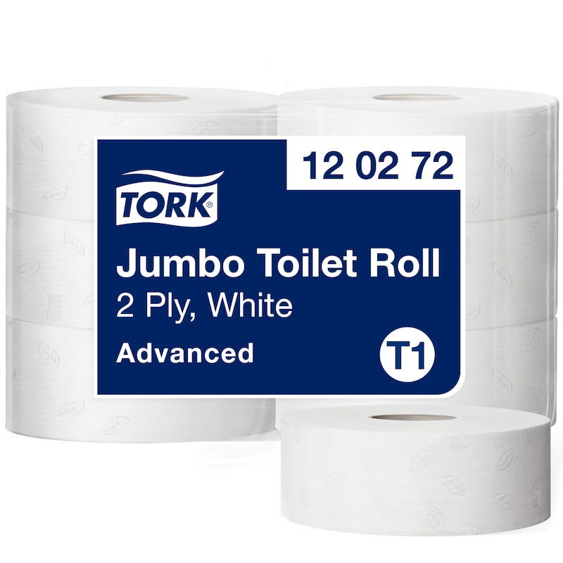 Toalettpapper Tork T1 Jumbo Advanced 2-lg Vit 360m, 6/FP