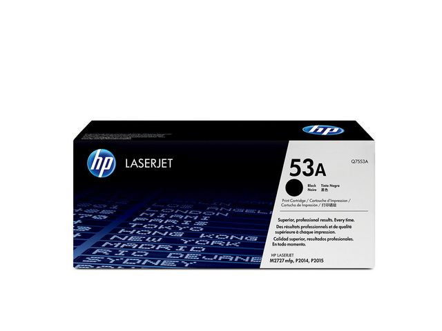 Toner HP Q7553A 53A 3K svart Toner HP Q7553A 53A 3K svart
