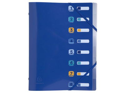 Sorteringsmapp EXACOMPTA BeeBlue 8-flik blå