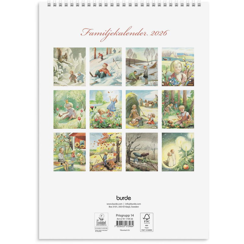 Familjekalender Kerstin Frykstrand 2026