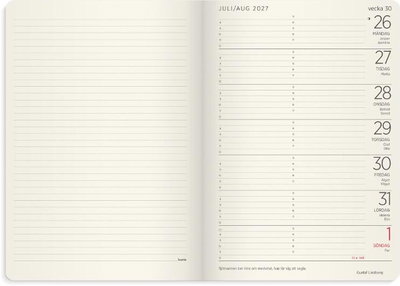 Almanacka Burde 5960 Stor Vecko Forma Deluxe 2027 Brun A5