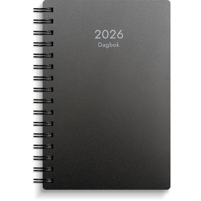 Dagbok 2026 plast svart