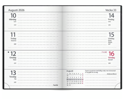 Kalender Lilla Fickdagboken Konstläder 2026