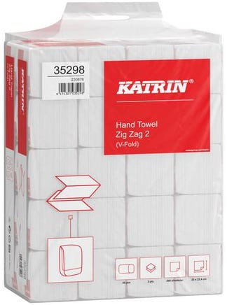 Pappershandduk KATRIN V Zig Zag 2-lagers 4000/fp