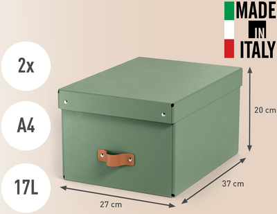 Förvaringslåda Leitz Puro 17L grön, 2/fp