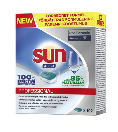Maskindiskmedel Sun Professional All In 1 Tabs, 102/fp