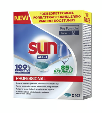 Maskindiskmedel Sun Professional All In 1 Tabs, 102/FP