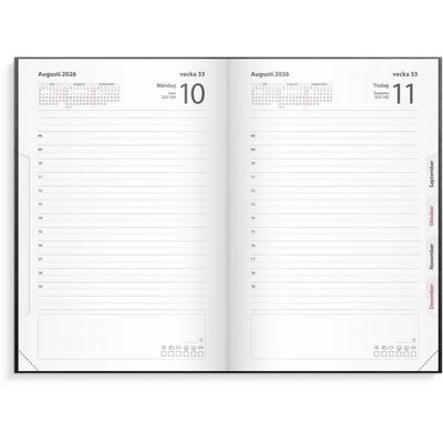 Dagbok 2026 konstläder svart