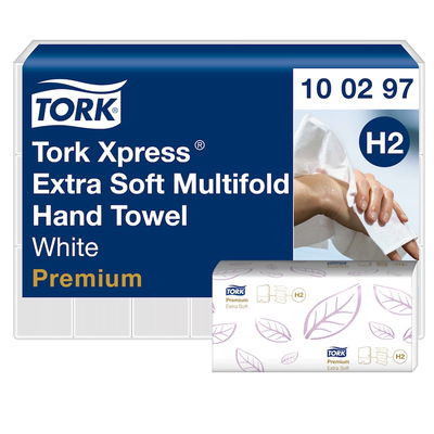 Pappershandduk TORK Premium Xpress H2, Extra Soft 2-lag, 2100/fp