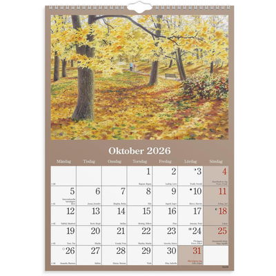 Väggkalender Klassiska Sverige 2026