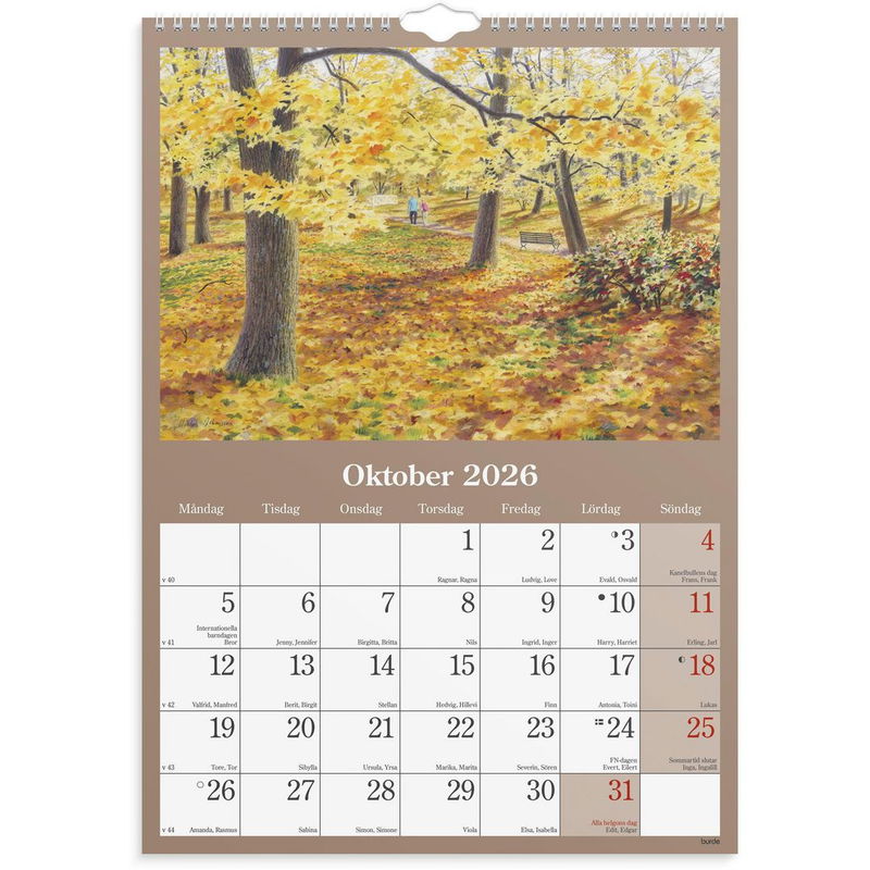 Väggkalender Klassiska Sverige 2026