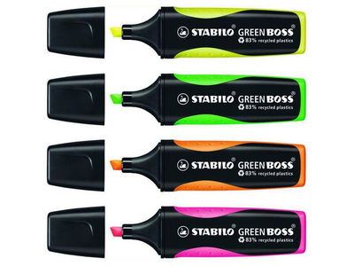 Överstrykningspenna STABILO Green BOSS 4/fp
