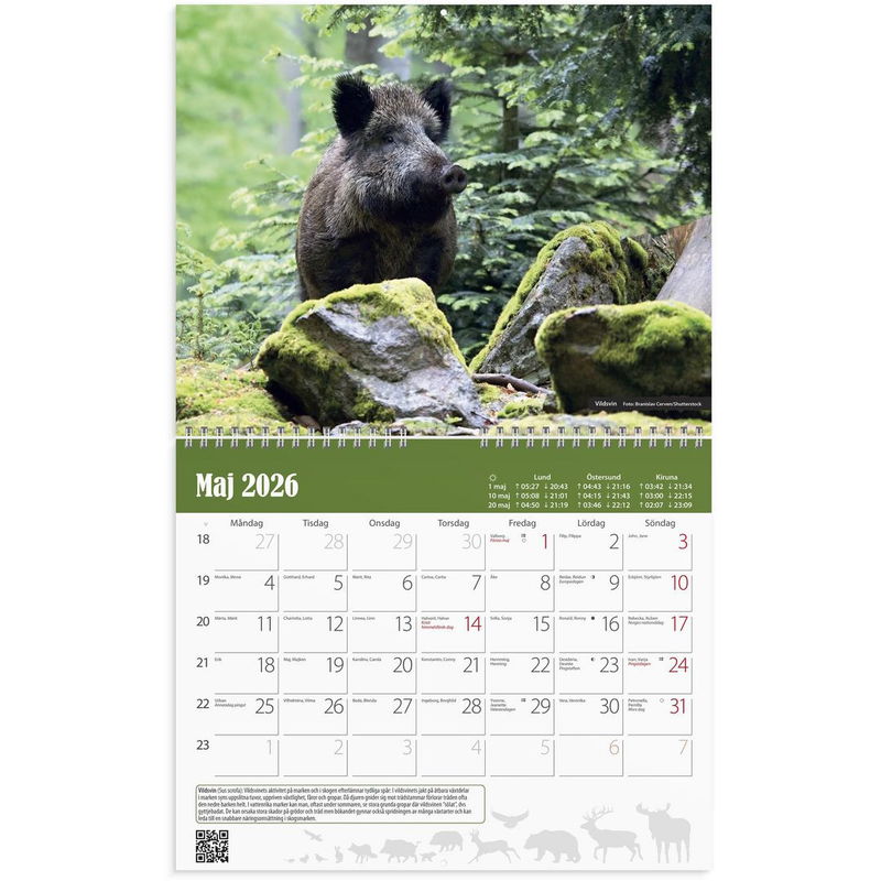 Väggkalender Jaktkalender 2026