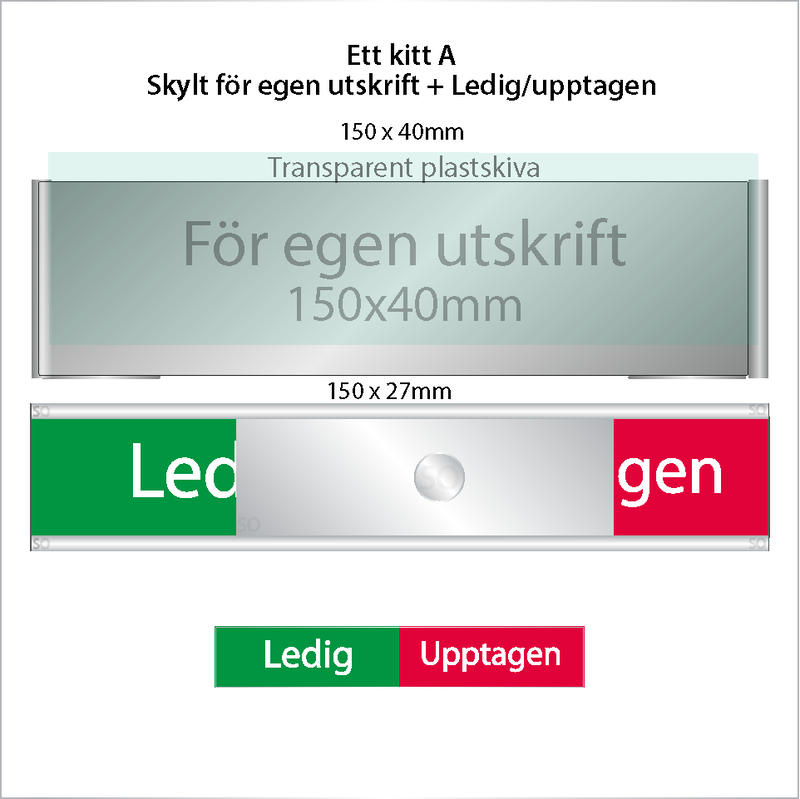 Drop kit. Skylt för egen utskrift.
