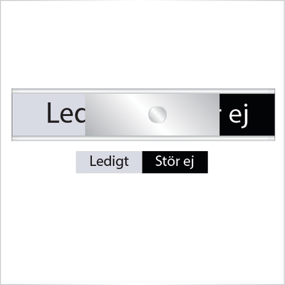 Skylt Ledigt-Stör ej!  grått/svart