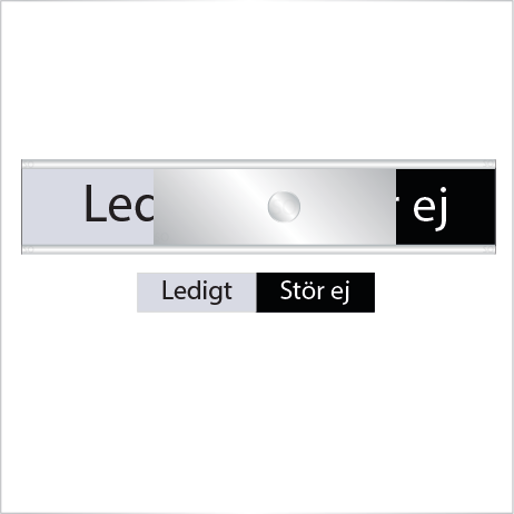 Skylt Ledigt-Stör ej!  grått/svart