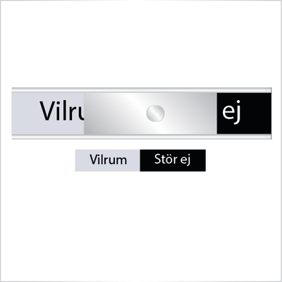 Skylt Vilrum-Stör  grå/svart