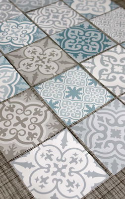 Kakeldekor 20 st. Mixad Grå/Gråblå/vit