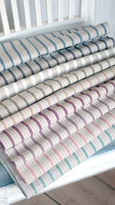 Linnetyg beigerandigt - Tetbury Stripe  - Sanderson