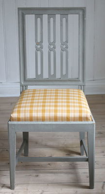 Möbeltyg rutigt - Ida nr.10 gul/guld