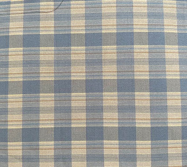 Möbeltyg rutigt - Ida nr.90 gråblå/guld