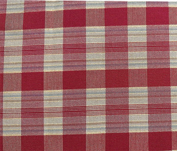 Möbeltyg rutigt - Ida nr.30 röd/guld