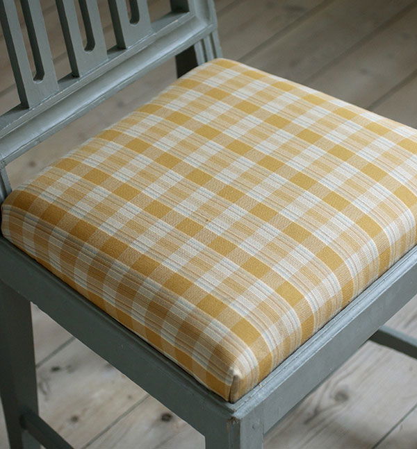 Möbeltyg rutigt - Ida nr.10 gul/guld