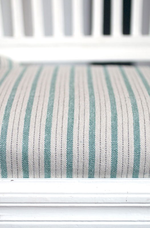 Linnetyg turkosrandigt - Tetbury Stripe  - Sanderson