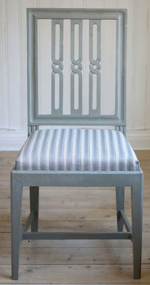 Möbeltyg randigt - Viktoria nr.90 grå