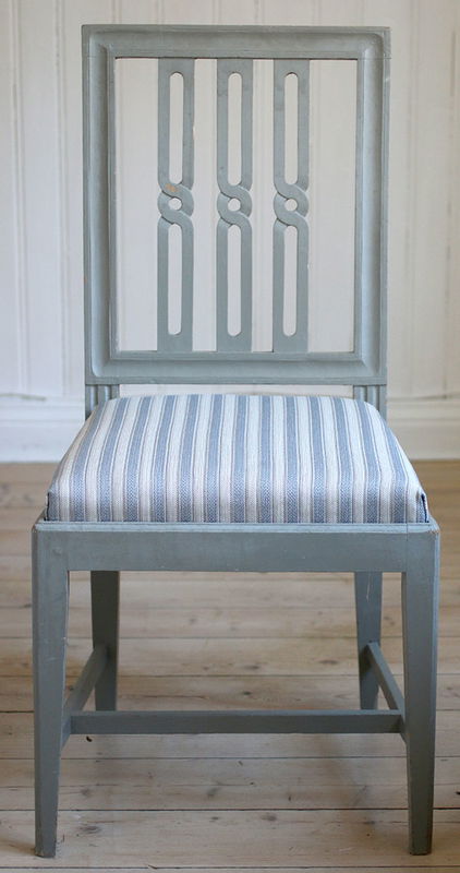 Möbeltyg randigt - Viktoria nr.90 grå