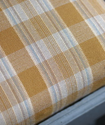 Möbeltyg rutigt - Ida nr.10 gul/guld