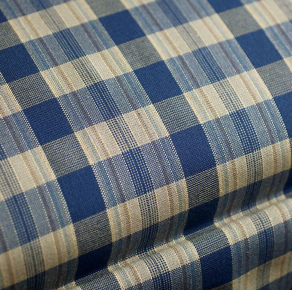 Möbeltyg rutigt - Ida nr.50 blå/guld