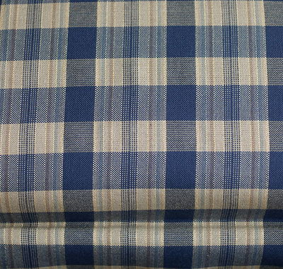 Möbeltyg rutigt - Ida nr.50 blå/guld