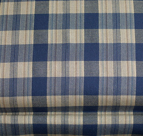 Möbeltyg rutigt - Ida nr.50 blå/guld
