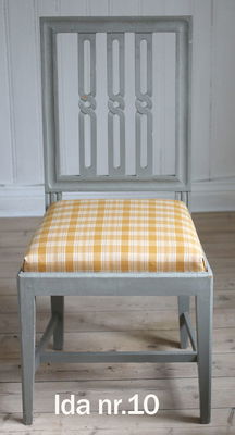 Möbeltyg rutigt - Ida nr.99 svart/guld