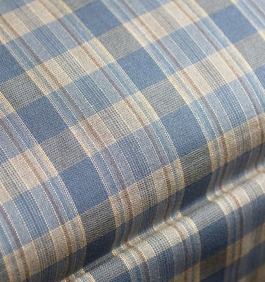 Möbeltyg rutigt - Ida nr.90 gråblå/guld