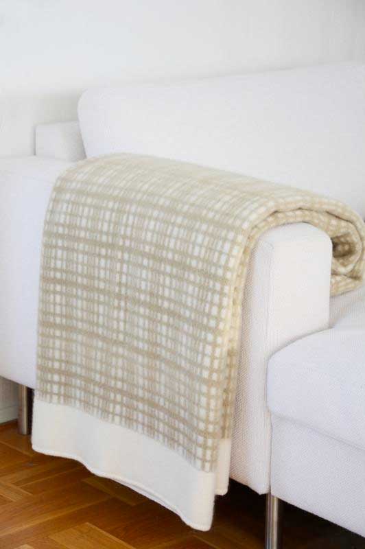 Ullpläd Darling - 215x150 cm - offwhite/beige