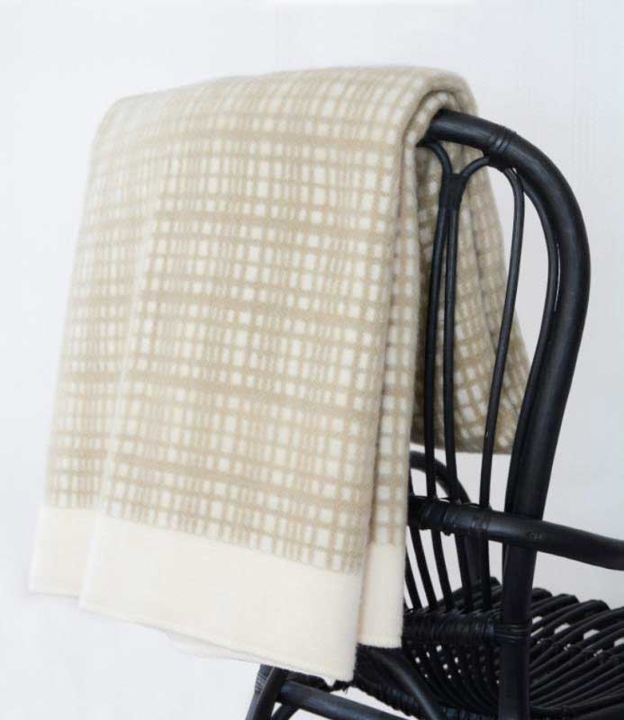 Ullpläd Darling - 215x150 cm - offwhite/beige