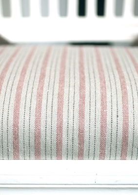 Linnetyg rosarandigt - Tetbury Stripe  - Sanderson