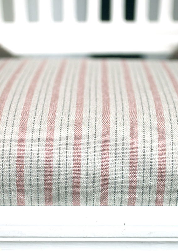 Linnetyg rosarandigt - Tetbury Stripe  - Sanderson