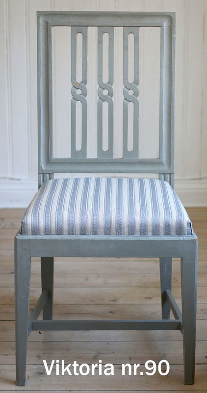 Möbeltyg randigt - Viktoria nr.50 blå