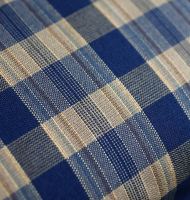 Möbeltyg rutigt - Ida nr.50 blå/guld
