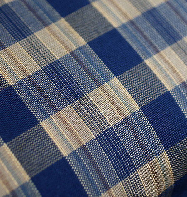 Möbeltyg rutigt - Ida nr.50 blå/guld