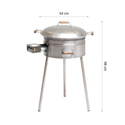 GrillSymbol Cataplana wokpanna set PRO-545 CAT inox, ø 54 cm