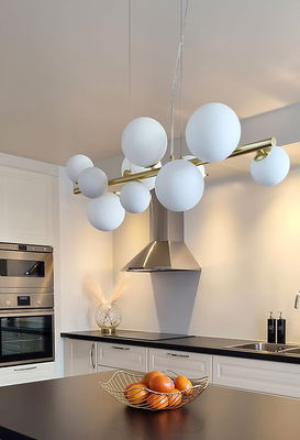 MOLEKYL TAKLAMPA 85 CM MATT MÄSSING/VIT