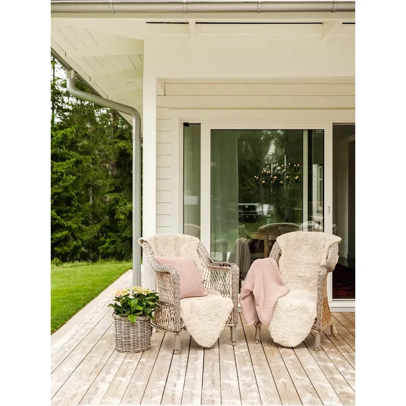 Curly Dubbelt Fårskinn Beige Moonlight 180 cm Curly Dubbelt Fårskinn Beige Moonlight 180 cm