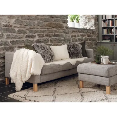 Curly Dubbelt Fårskinn White 180 cm