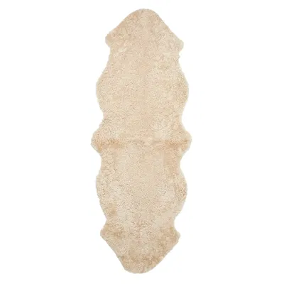 Curly Dubbelt Fårskinn Beige Moonlight 180 cm