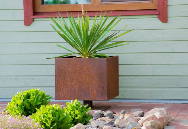 Corten Steel Flower Pot Ulla M